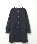 メタルボタン ノーカラー コート