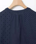 フロッキー ドットデザイン ブラウス