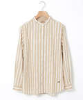 バンドカラー ストライプ ブラウス【一部店舗限定】