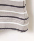 ボーダー ハイネック カットソー【ウガンダ オーガニック コットン】