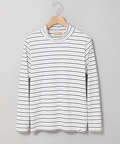 ボーダー ハイネック カットソー【ウガンダ オーガニック コットン】