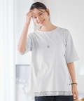 レース チュニック丈 Tシャツ