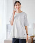 レース チュニック丈 Tシャツ