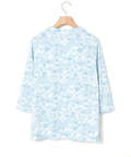 花柄プリント 七分袖 Tシャツ