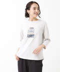 プリント 七分袖 Tシャツ
