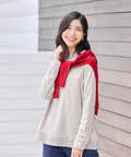 裾レース ハイネック プルオーバー​【手洗いOK】