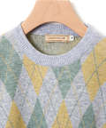 ウールブレンド アーガイル柄 ニット【手洗いOK】