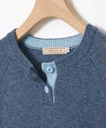ウールブレンド ヘンリーネック ニット
