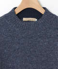 ウールブレンド ハイネック ネップ ニットチュニック【手洗いOK】【オンラインショップ限定】