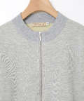 ダブルニット ジップカーディガン【手洗いOK】