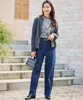 ウールブレンド ジップ カーディガン