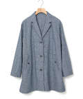 リネンブレンド ロング ジャケット