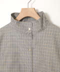 クロコダイルタータン スタンドカラー コート【手洗いOK】