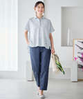 プルオン テーパード パンツ 