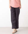 リネンブレンド セミワイド パンツ