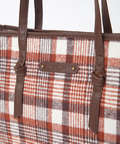 チェック柄 スクエア トートバック