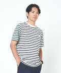 スノーコットン クレイジーボーダー柄 Tシャツ【接触冷感】