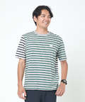 スノーコットン クレイジーボーダー柄 Tシャツ【接触冷感】