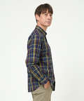 インディゴ糸 チェック柄 シャツ