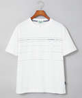 ドットパネルボーダー柄 Tシャツ【吸汗速乾】