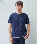 スノーコットン シャドーチェック柄 Tシャツ【接触冷感】