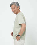 スノーコットン シャドーチェック柄 Tシャツ【接触冷感】