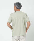 スノーコットン シャドーチェック柄 Tシャツ【接触冷感】