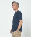 スノーコットン シャドーチェック柄 Tシャツ【接触冷感】