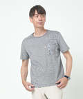 スノーコットンリネン 鹿の子 クルーネックTシャツ【接触冷感】