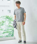 スノーコットンリネン 鹿の子 クルーネックTシャツ【接触冷感】