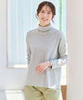 リブ タートルネック カットソー