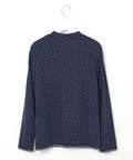 ドット柄 ジャカード カットソー