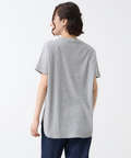 スムース ロゴプリント チュニック丈 Tシャツ
