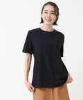 プレーティング天竺 タックデザイン Tシャツ【吸汗速乾】