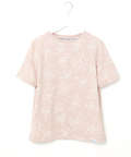 プレーティング天竺 花柄プリント Tシャツ【吸汗速乾】