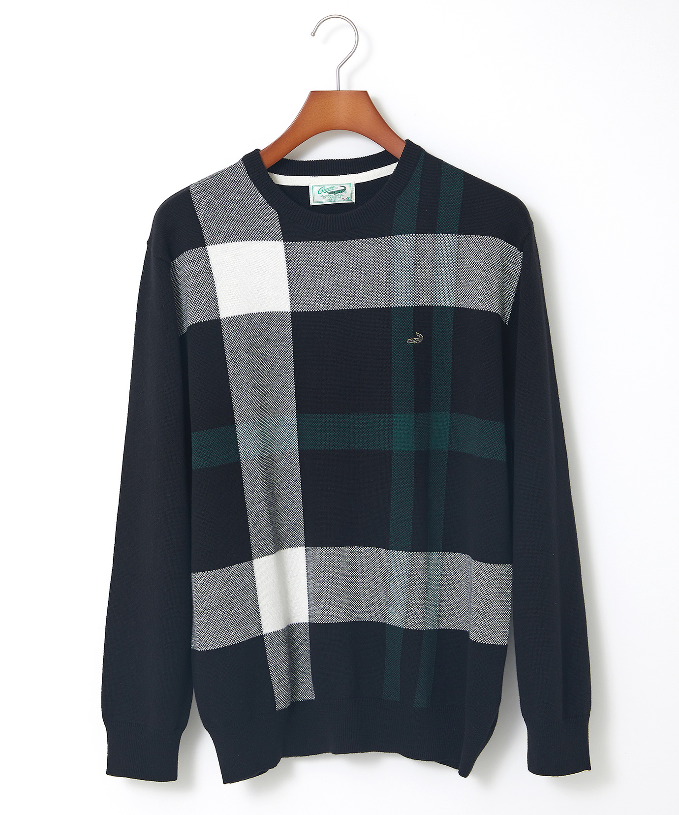 メンズ カシミヤブレンド チェック柄 セーター【手洗いOK】通販 [1003