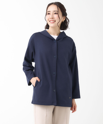 ショールカラー フードパーカー