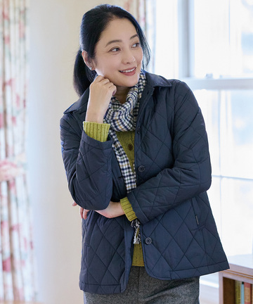 クロコダイルタータン ダイヤキルト 中綿 ジャケット