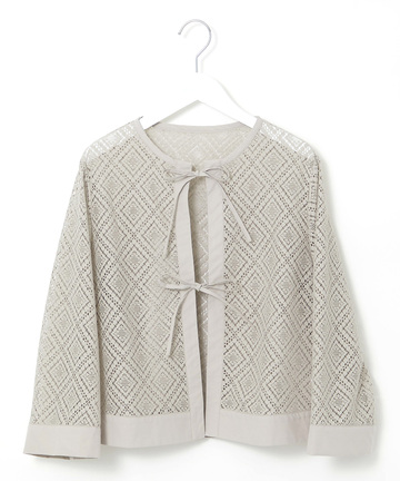 フロントリボン レース ブラウス