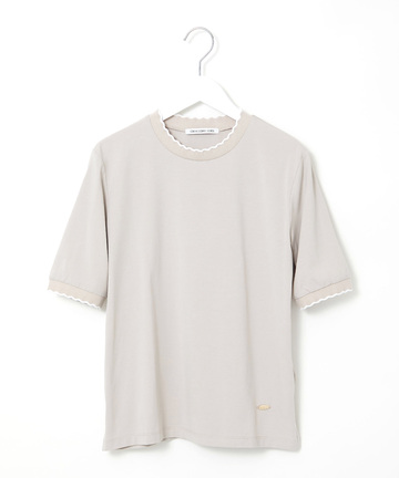 スカラップ リブ Tシャツ