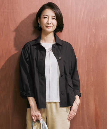 リネンライク ミリタリージャケット【オンラインショップ・一部店舗限定】