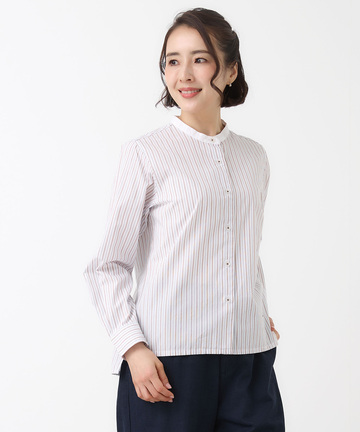 クレリック ストライプ ブラウス