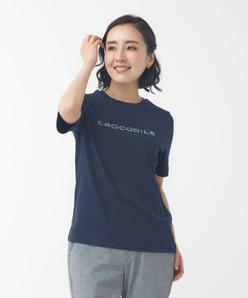 プレーティング天竺 ロゴプリント Tシャツ【一部店舗限定】