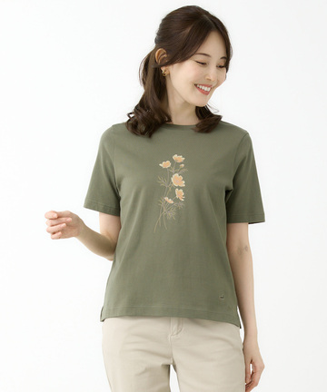 コスモス プリント Tシャツ