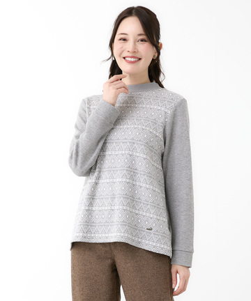切り替え ジャカード プルオーバー