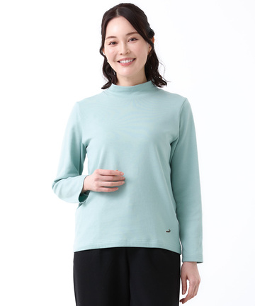 スムース ハイネック カットソー