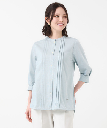 ストライプ ピンタック チュニック