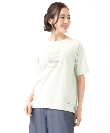 サンダルプリント 半袖 Tシャツ【吸汗速乾】