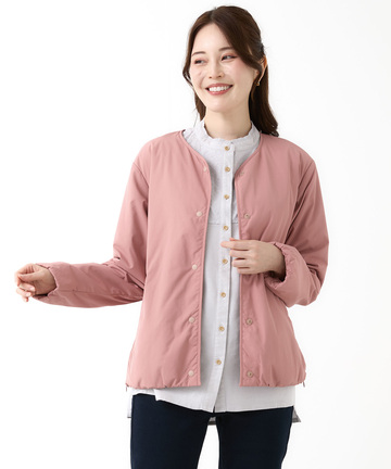 ノーカラー 中綿 ジャケット