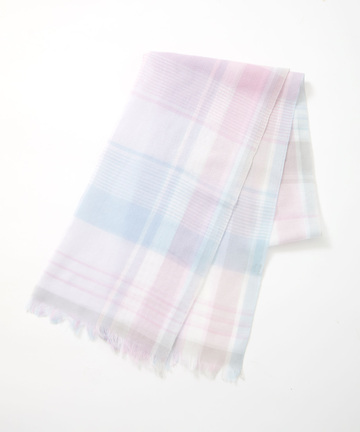 先染め チェック ストール